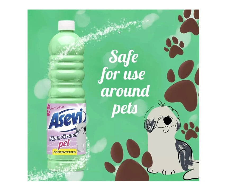 Asevi Concentrated Floor Cleaner Liquid, Hard Floor Cleaner Pet 1L hover