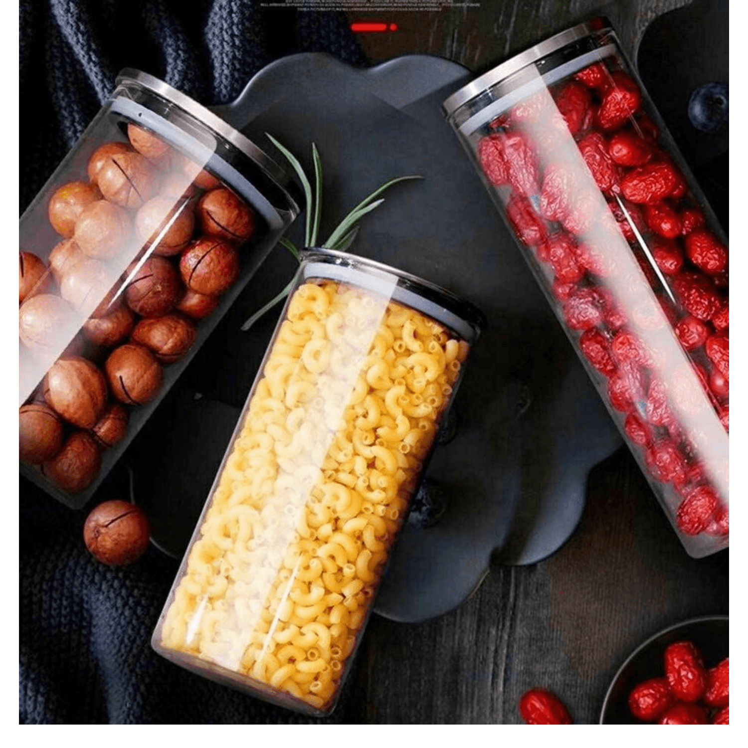 Borosilicate Glass Storage Jar With Stainless Steel Lid - 1400ml hover