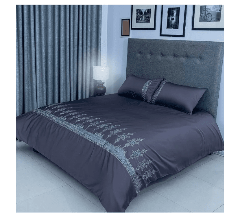 Duvet Cover Set With Egyptian Cotton Fitted Sheet-400 TC (Ragina Hotel Design)