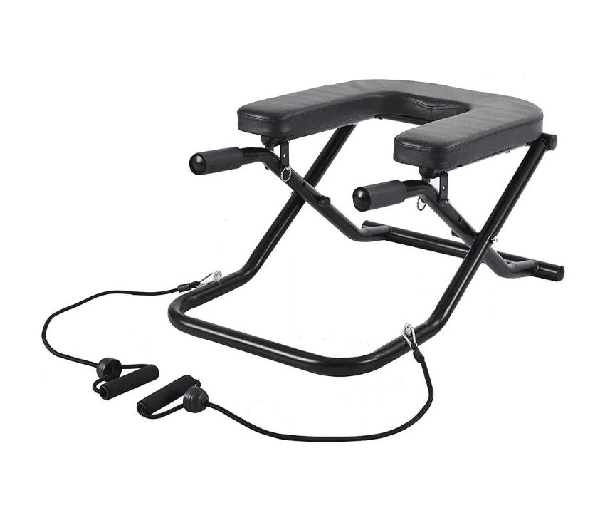Yoga Headstand Bench with Handled Resistance Bands -Inversion Chair for Workout