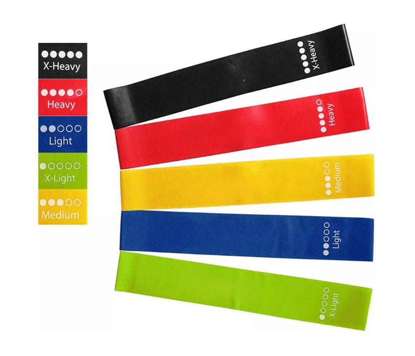 Exercise Resistance Bands Set of 5 - Ideal for Chest, Arm, Leg Exercises & Yoga