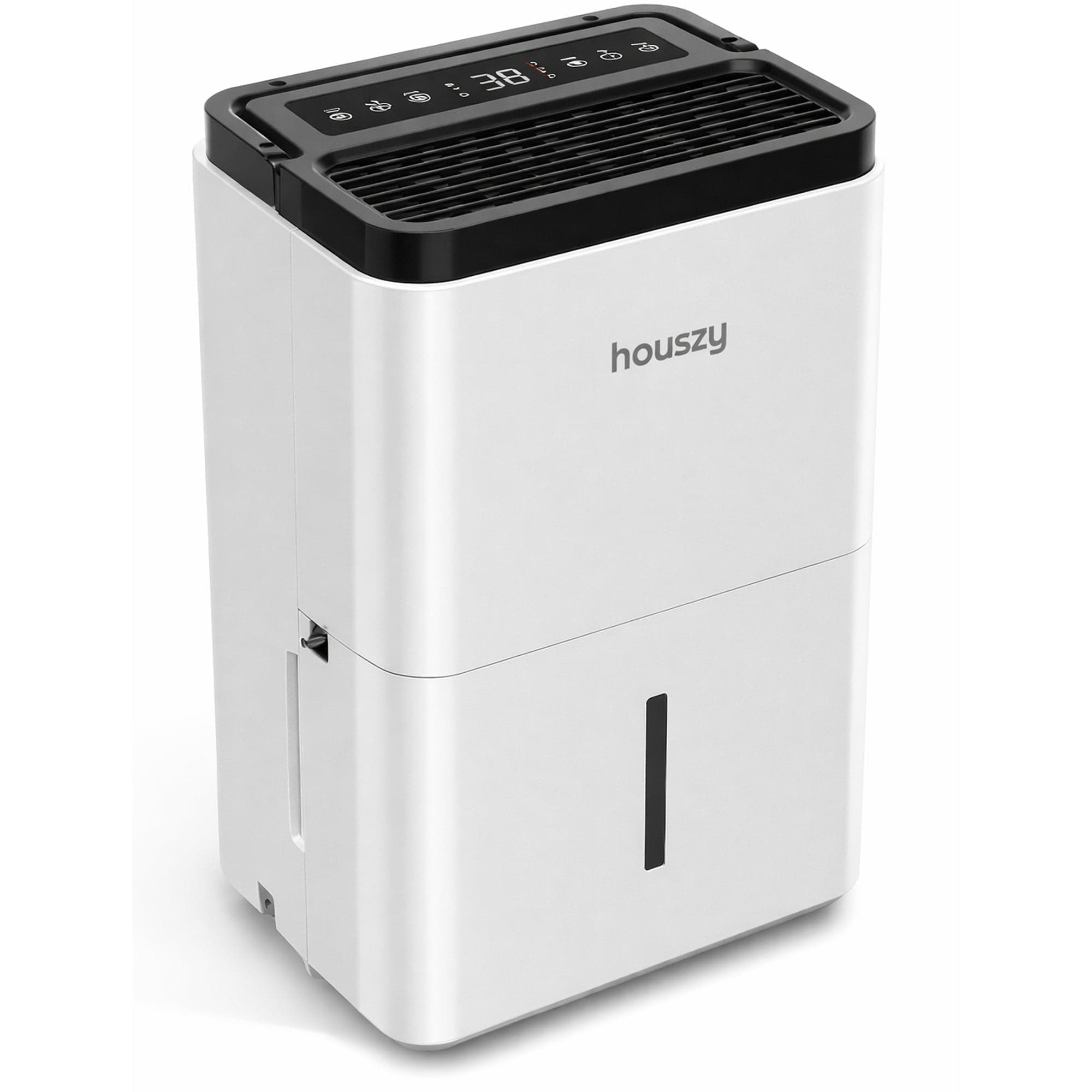 12L/Day Dehumidifier for Home Damp, 2.5L Tank, Digital Humidity Display, 1–24H Timer, R290 Compressor, Auto Defrost, Child Lock, Continuous Drainage, Filter, Handle & Casters hover