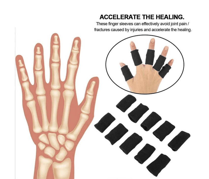 Finger Sleeves Protector for Sports and ache Relief-Pack of 10