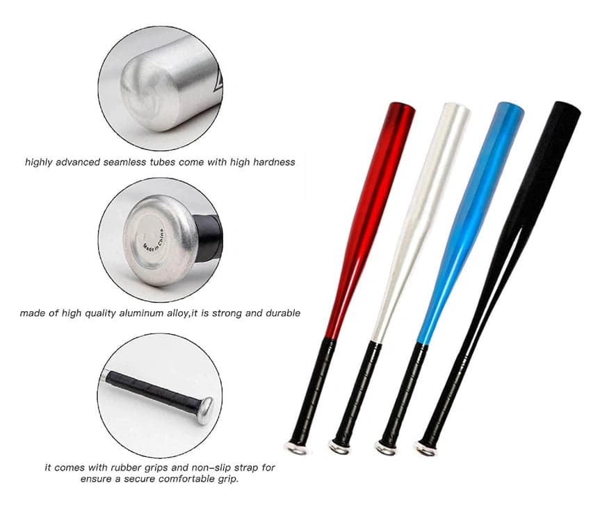 Aluminium Alloy Baseball Bat With Comfortable Grip- Ideal For Training & Games hover