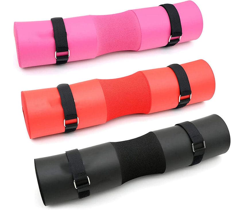 Barbell Pad for Neck & Shoulder Pressure Relief - Lower Back Support (Pink/Red/Black) hover