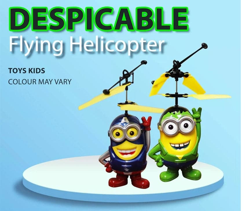 Despicable Me 3 Flying Toy Helicopter for Kids with Hand Induction
