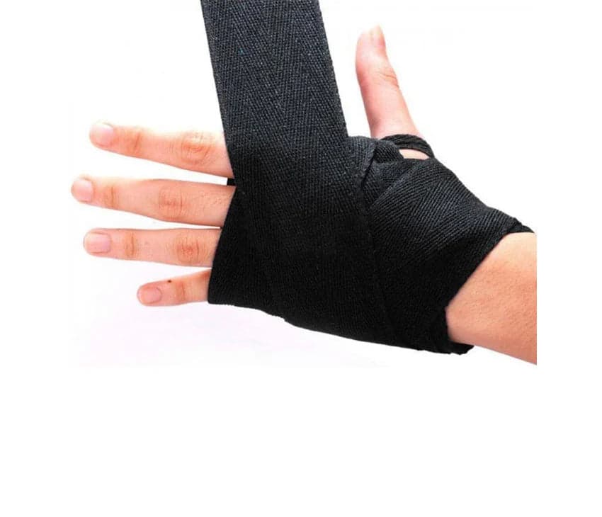 Boxing Hand Wraps - Wrist & Fist Bandages for MMA & Martial Arts (Blue, Black, Red)