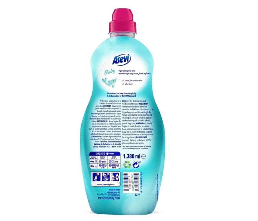 Asevi Fabric Softener Laundry Conditioner Liquid Fabric Softener 60Washes 1380ml hover