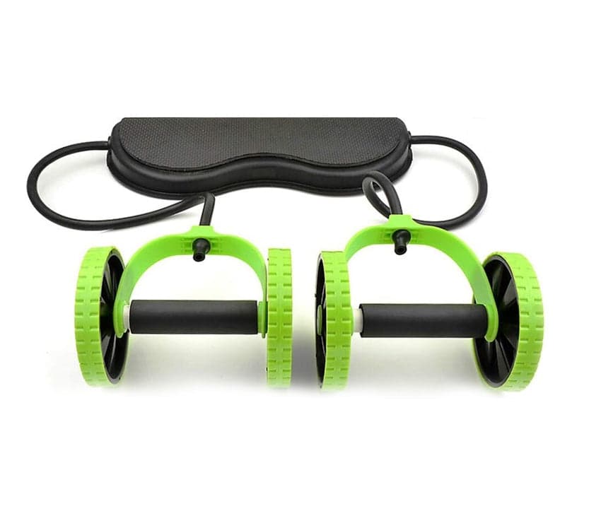 Ab Roller Wheel with Pull Ropes - Includes Thick Knee Pad Mat