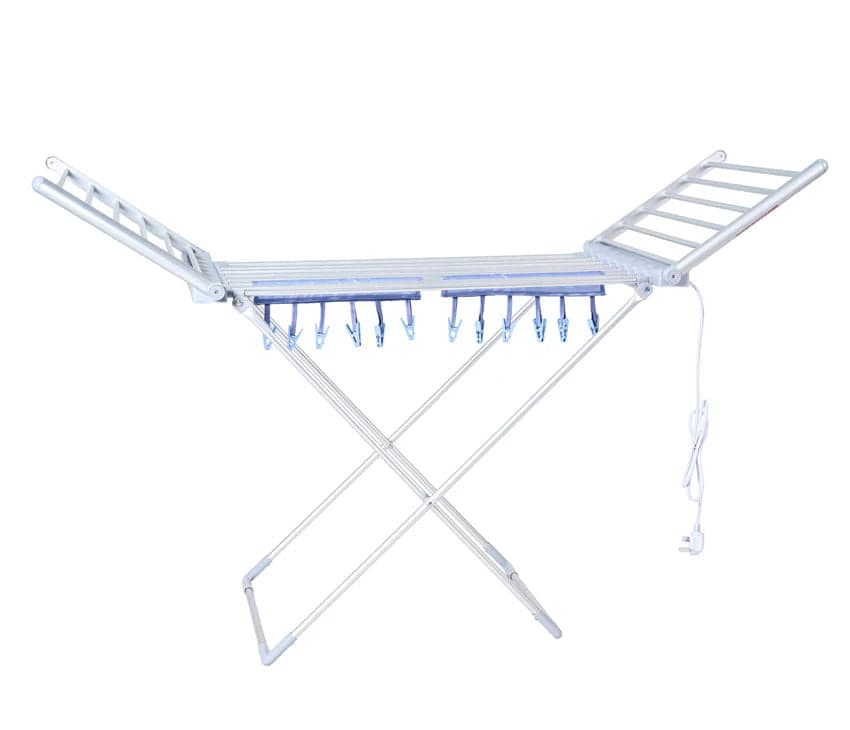 Electric Heated Folding Clothes Dryer Airer With Cover, 230W Energy-Efficient 20 Rails Indoor Airer, Wet Laundry Drying Rack-Houszy® hover