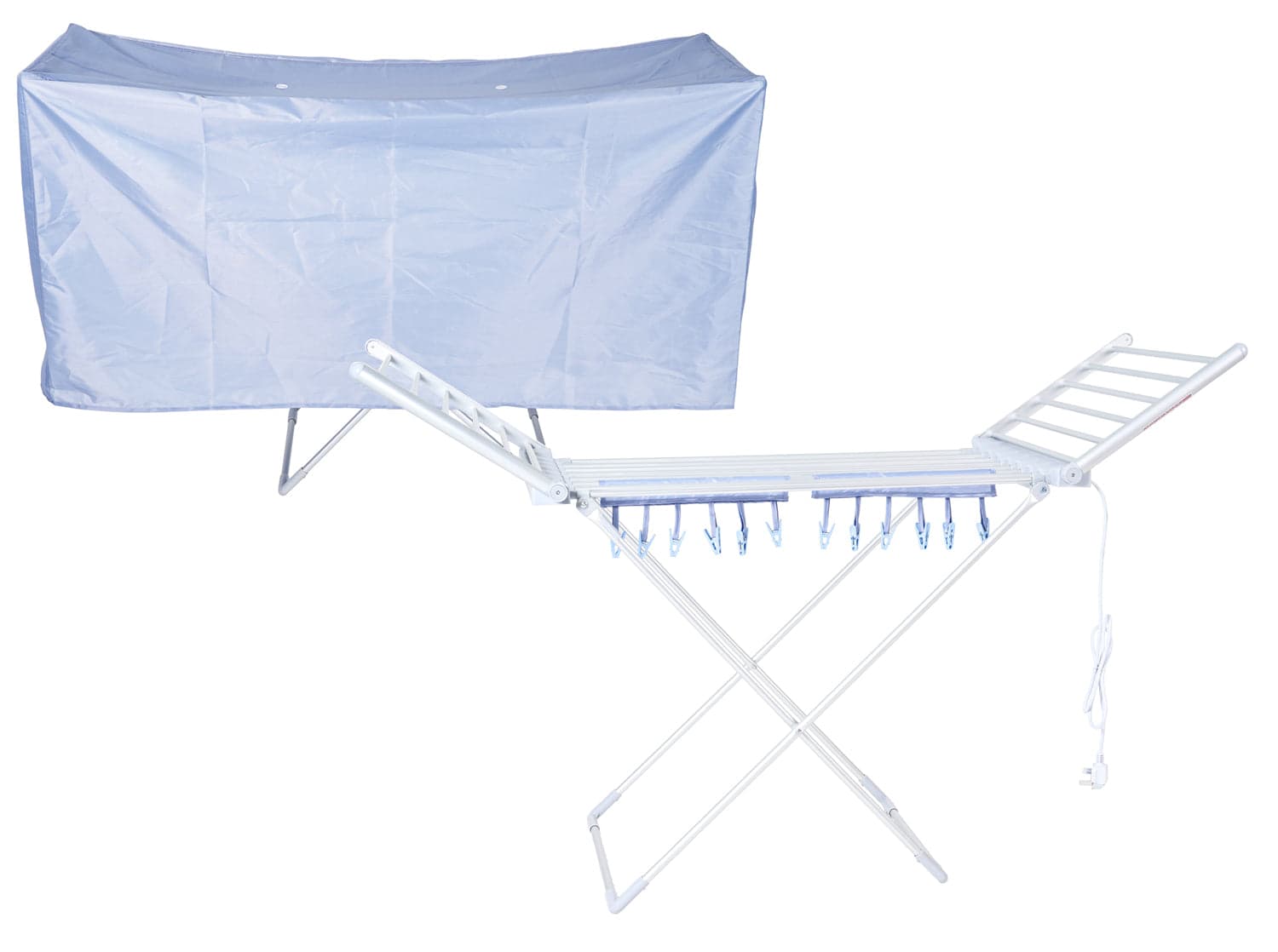 Electric Heated Folding Clothes Dryer Airer With Cover, 230W Energy-Efficient 20 Rails Indoor Airer, Wet Laundry Drying Rack-Houszy®