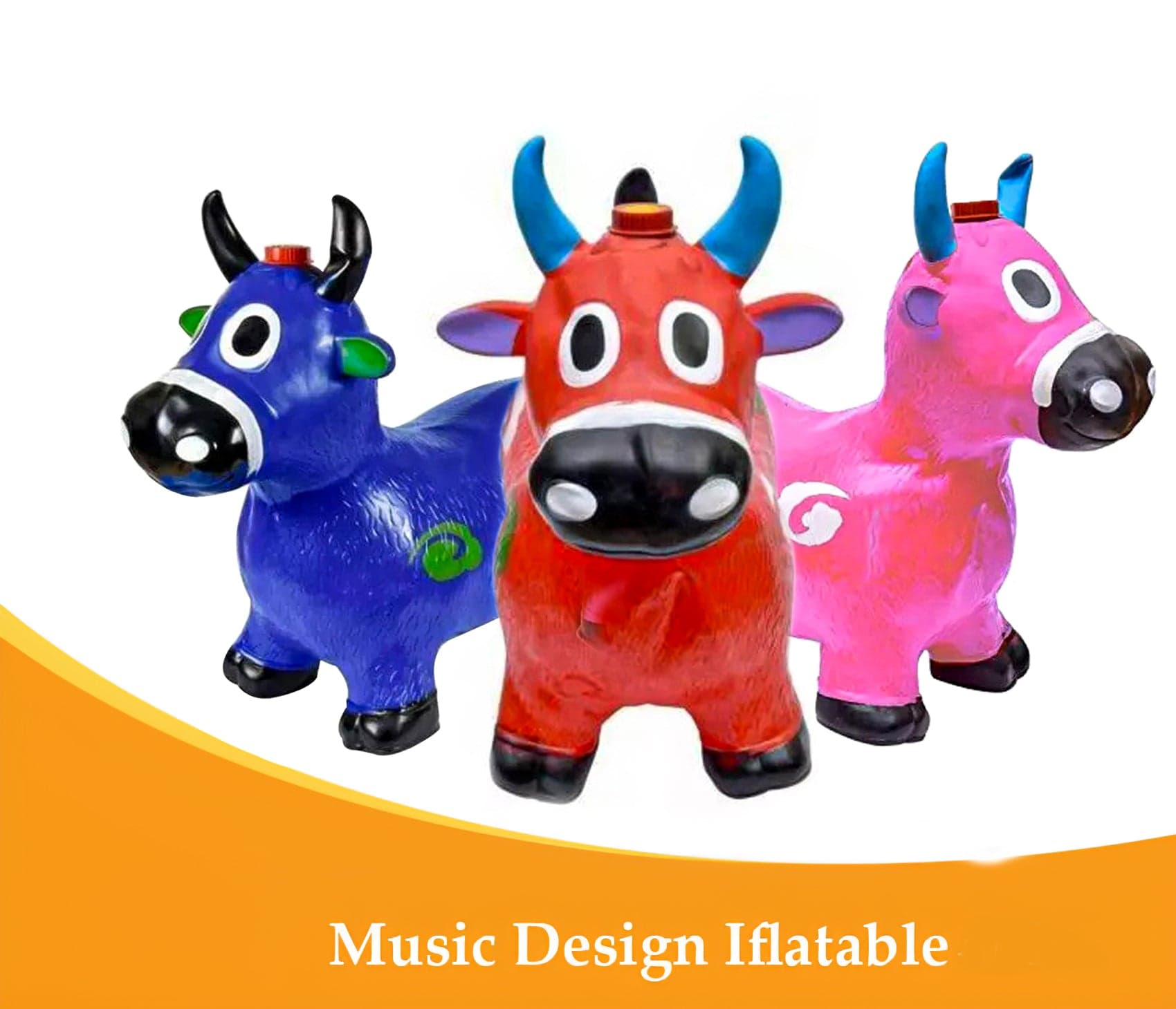 Cow Inflatable Bouncy Animal Hopper for Toddlers - Birthday Gift for Boys & Girls