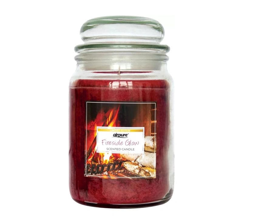 Airpure Fireside Glow Scented Large Jar Candle 510G