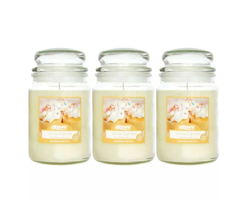 Airpure Vanilla Cupcake Large Jar Candle 510G