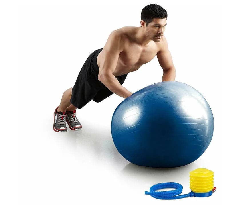 Exercise Ball 85cm - Yoga, Fitness, Pregnancy & Birthing (Blue) hover