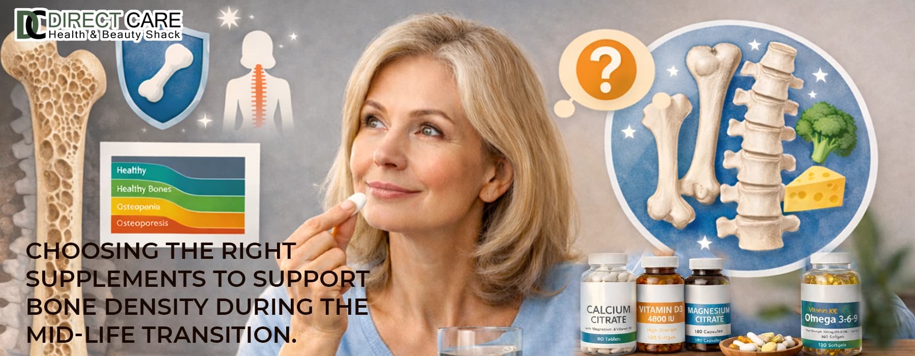 Choosing The Right Supplements to Support Bone Density During the Mid-Life Transition