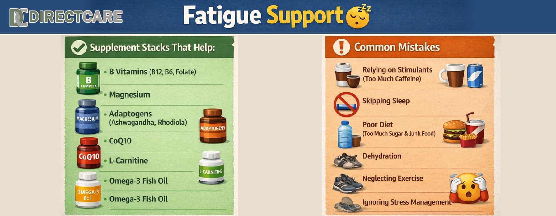 Fatigue Support: Supplement Stacks That Help, And Common Mistakes