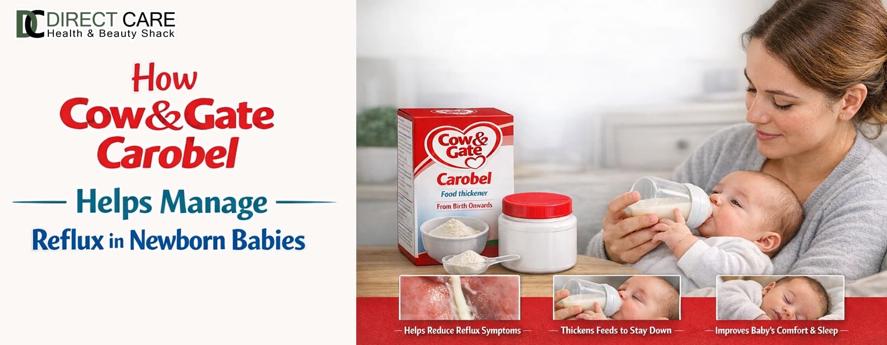 How Cow & Gate Carobel Helps Manage Reflux in Newborn Babies