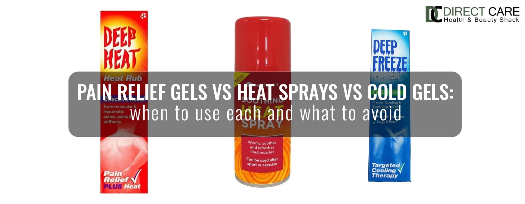 Pain Relief Gels vs Heat Sprays vs Cold Gels: When to Use Each and What to Avoid
