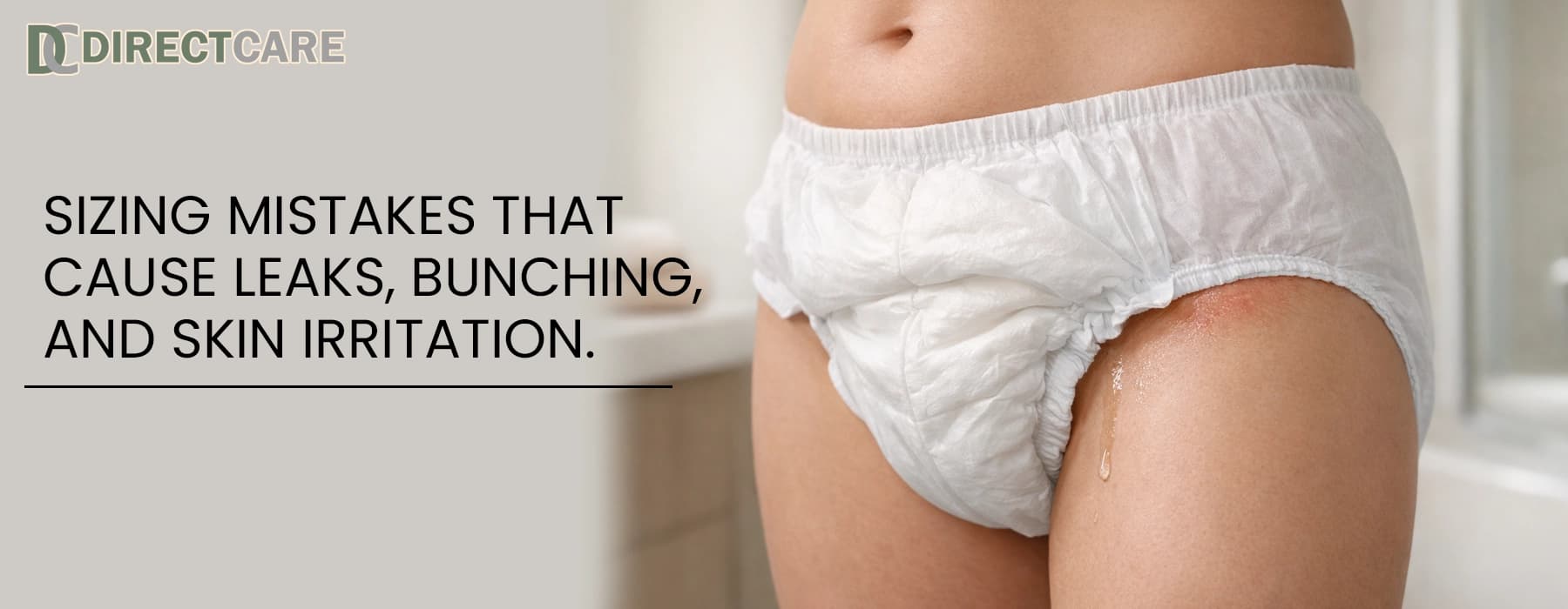 Sizing mistakes in incontinence care that lead to leaks, bunching, and skin irritation